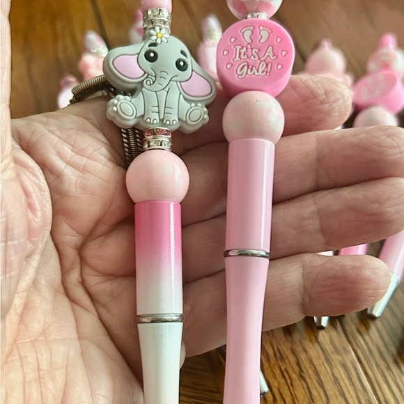 3 for $10 Handmade BEADED PENS Baby Girl πΈ - Picture 5 of 6